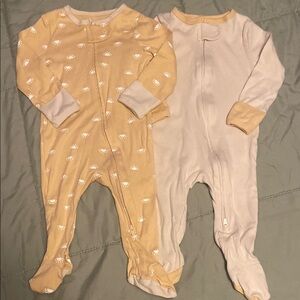 Yellow and Cream 3-6 Month Baby Onesies